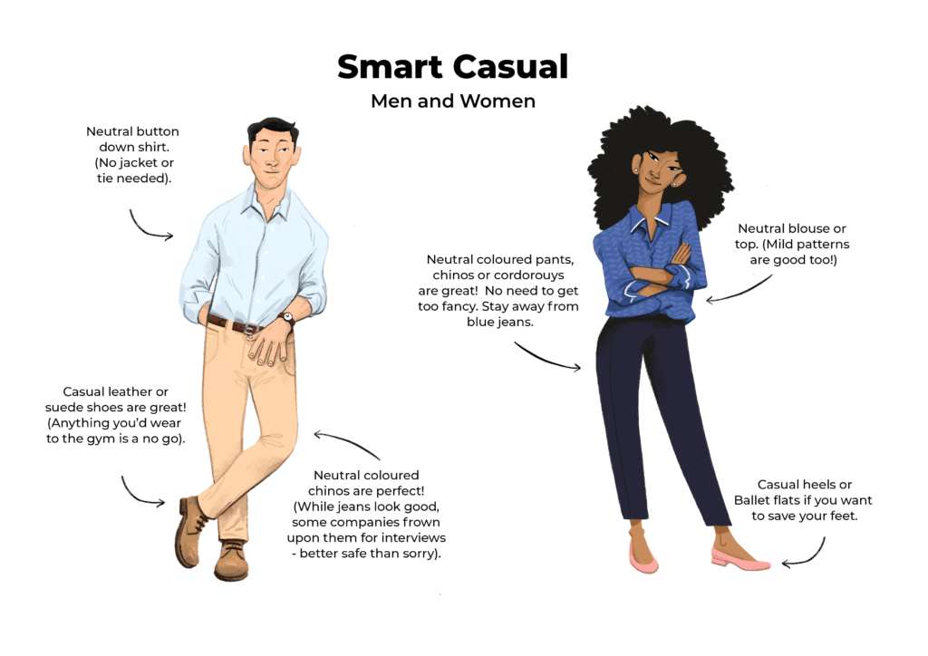 Dressing business casual for an clearance interview